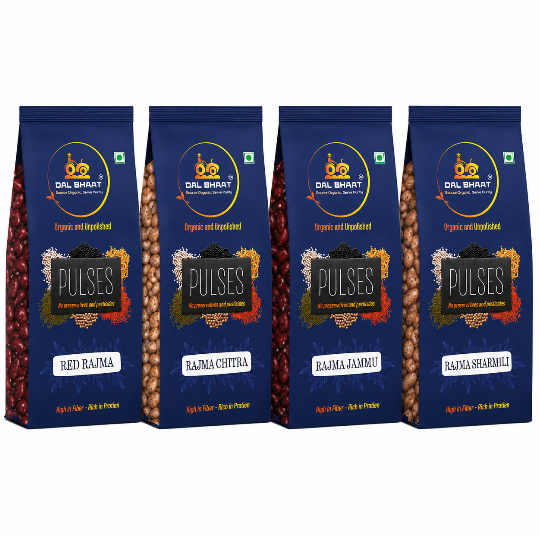Rajma Lovers Pack – All 4 Varieties – Jammu + Chitra + Sharmili + Red (Bundle)