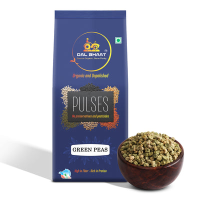 Organic Unpolished Green Peas – 450 g