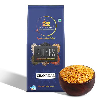 Organic Unpolished Chana Dal (Split Bengal Gram) – 450 g