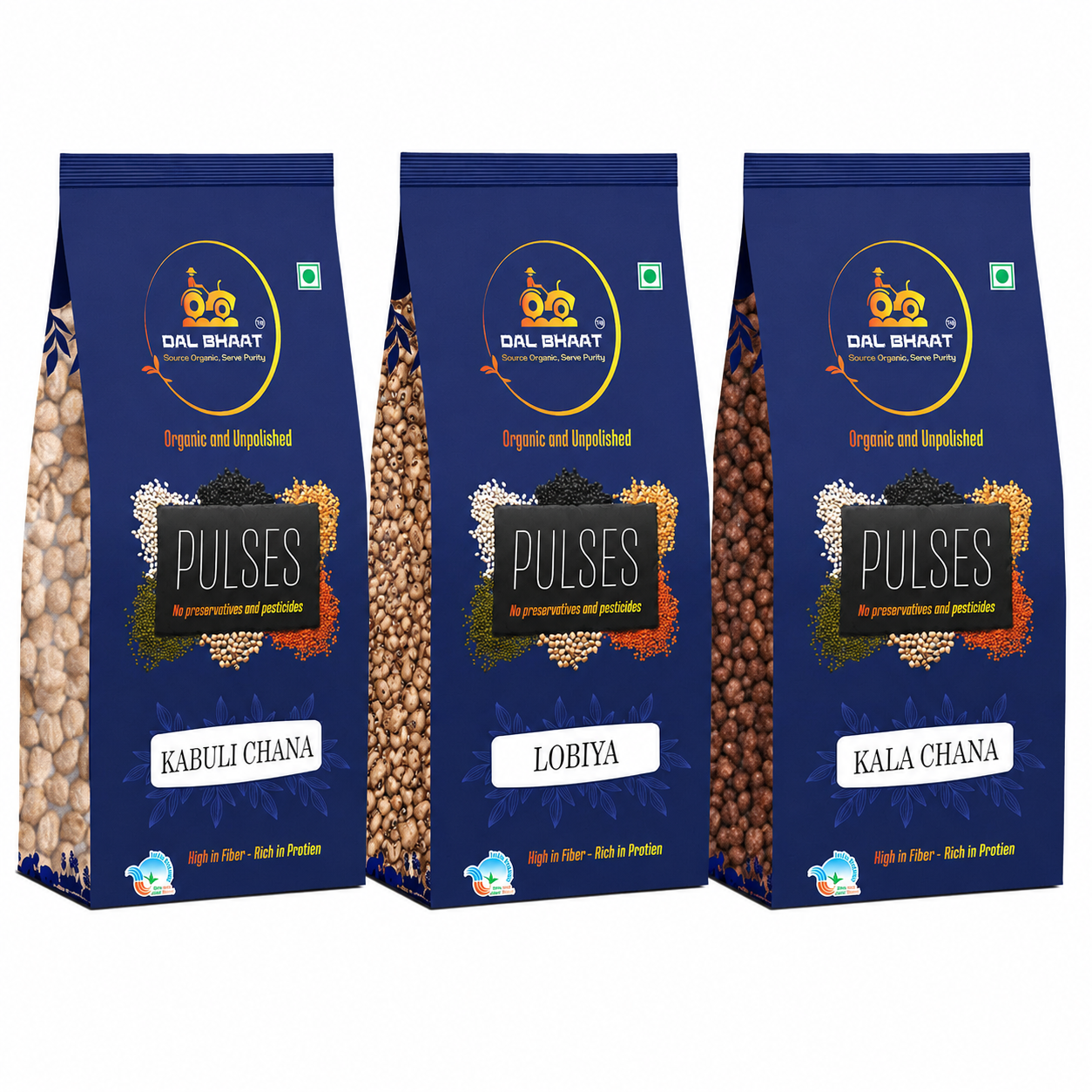 Protein Power Pack – Kabuli Chana + Kala Chana + Lobiya(Bundle)