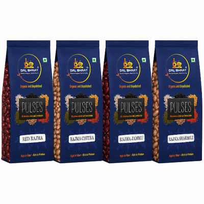 Rajma Lovers Pack – All 4 Varieties – Jammu + Chitra + Sharmili + Red (Bundle)