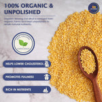 DAL BHAAT Organic Unpolished Moong Dhuli Dal 450g pack with split organic moong