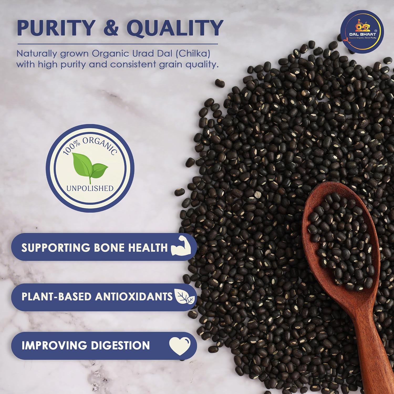 Dal makhani made with organic whole urad black gram purity and qulity