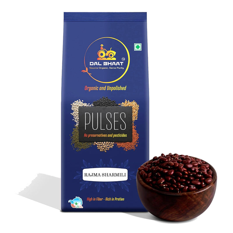 Organic Unpolished Rajma Sharmili (Kidney Beans) – 450 g
