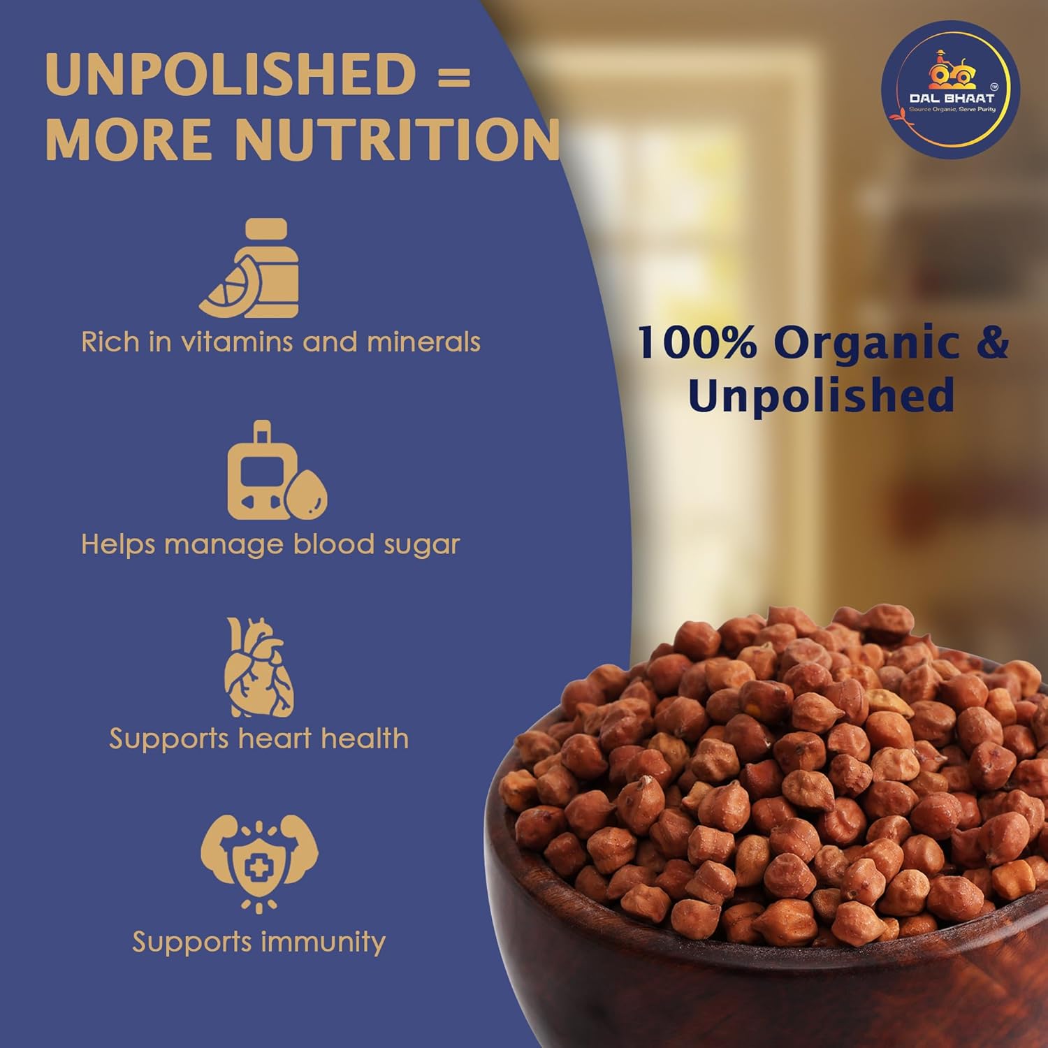 Organic kala chana used for healthy salad and meal bowlnunpolished more nutrition