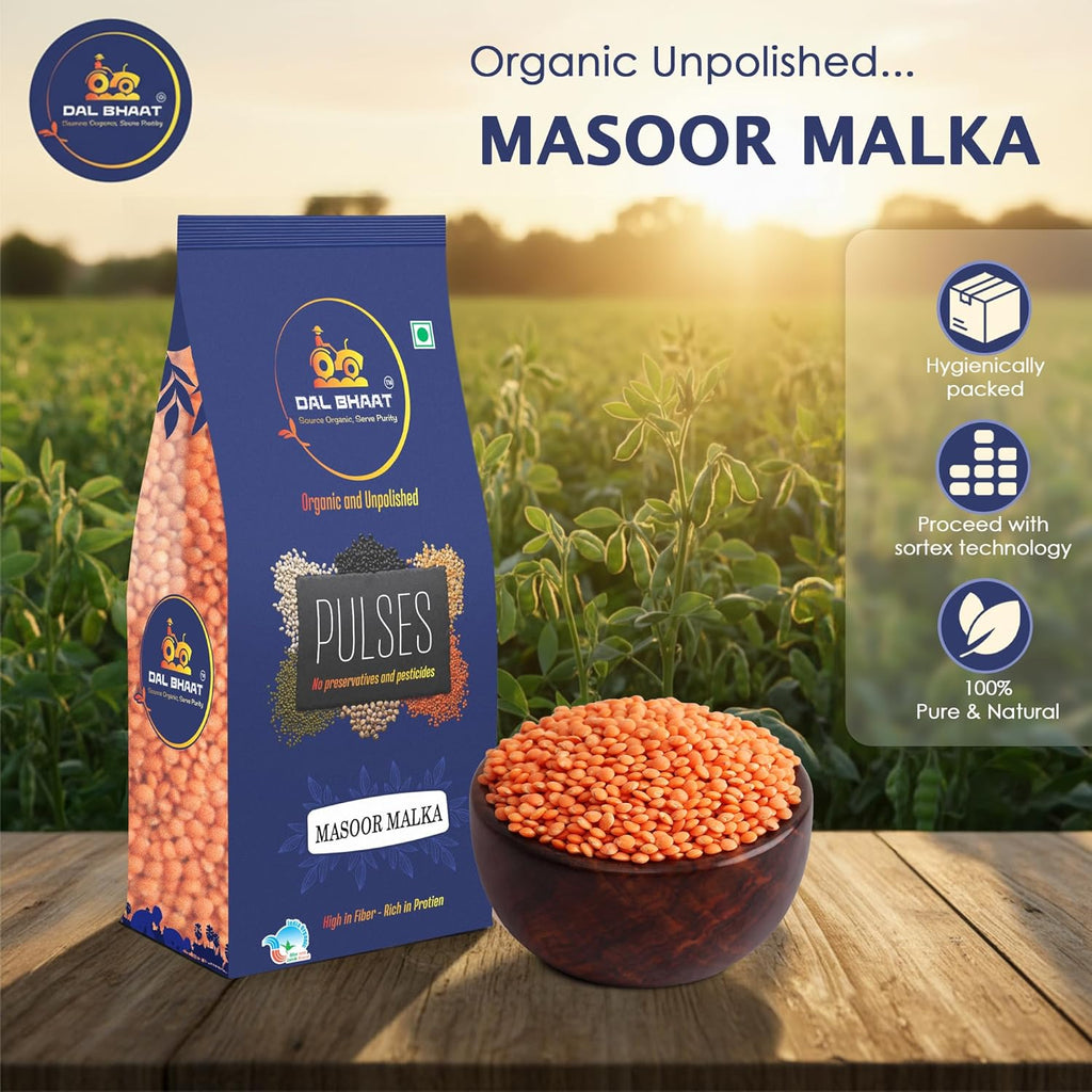 Masoor malka dal cooked for healthy Indian meal
