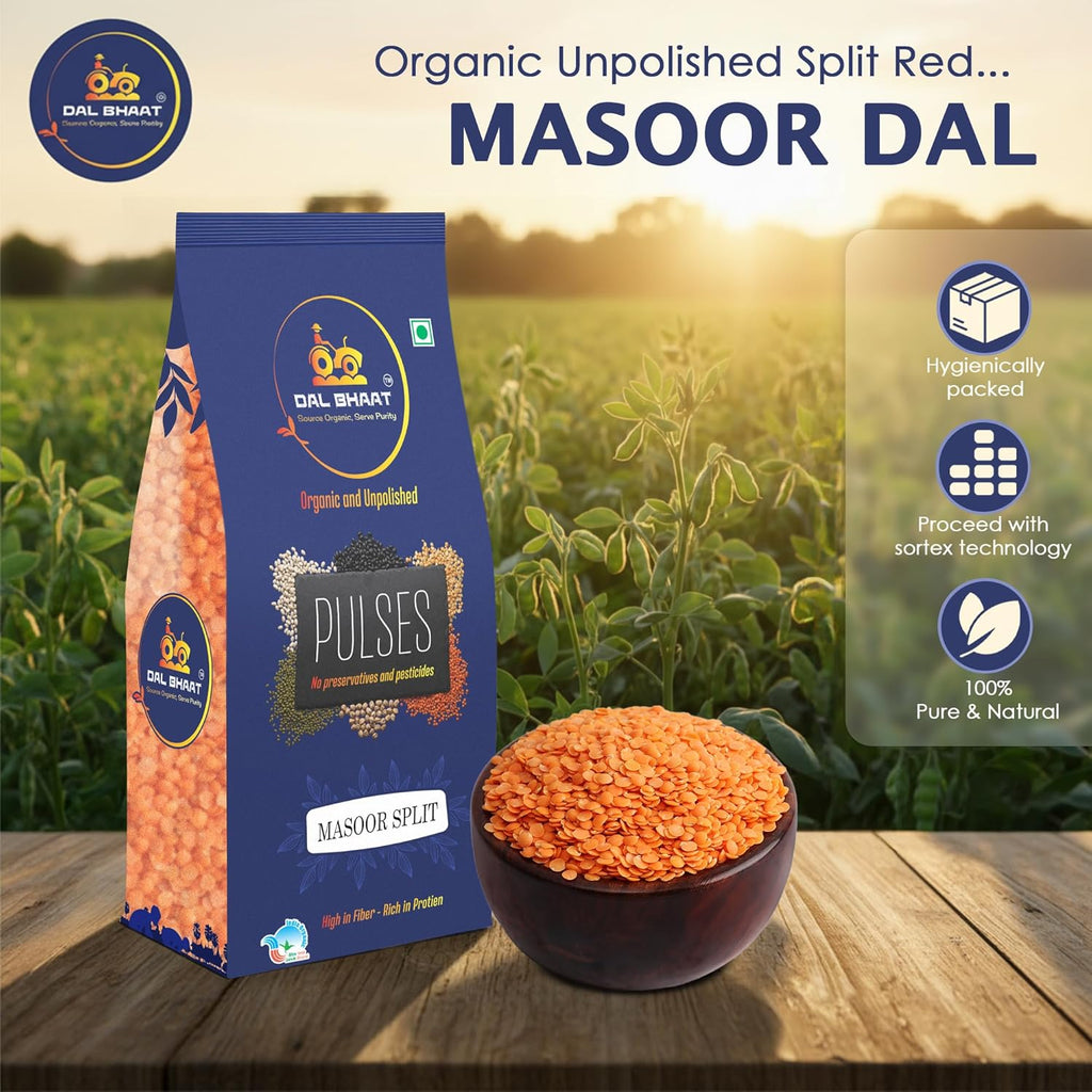 Masoor dal cooked for healthy Indian dal meal

