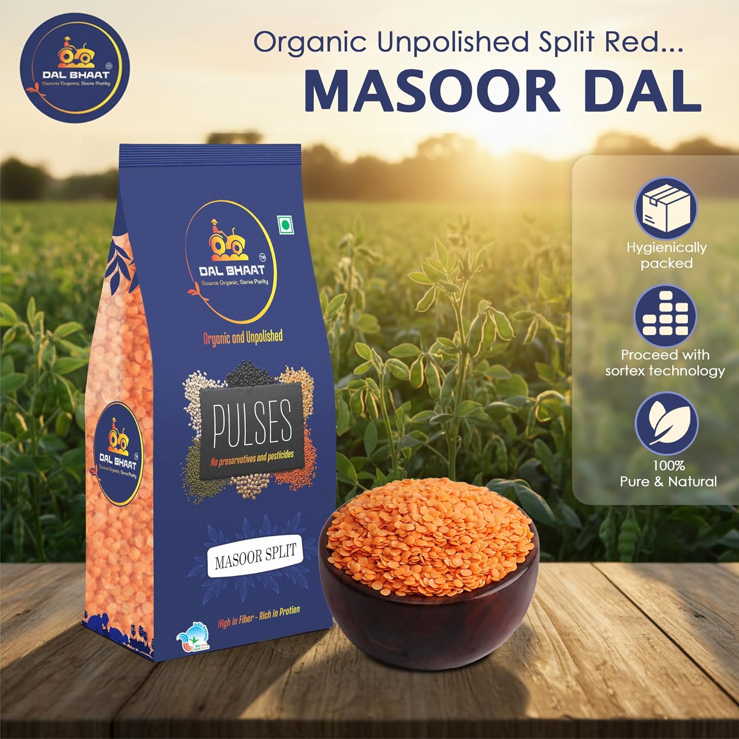 Masoor dal cooked for healthy Indian dal meal

