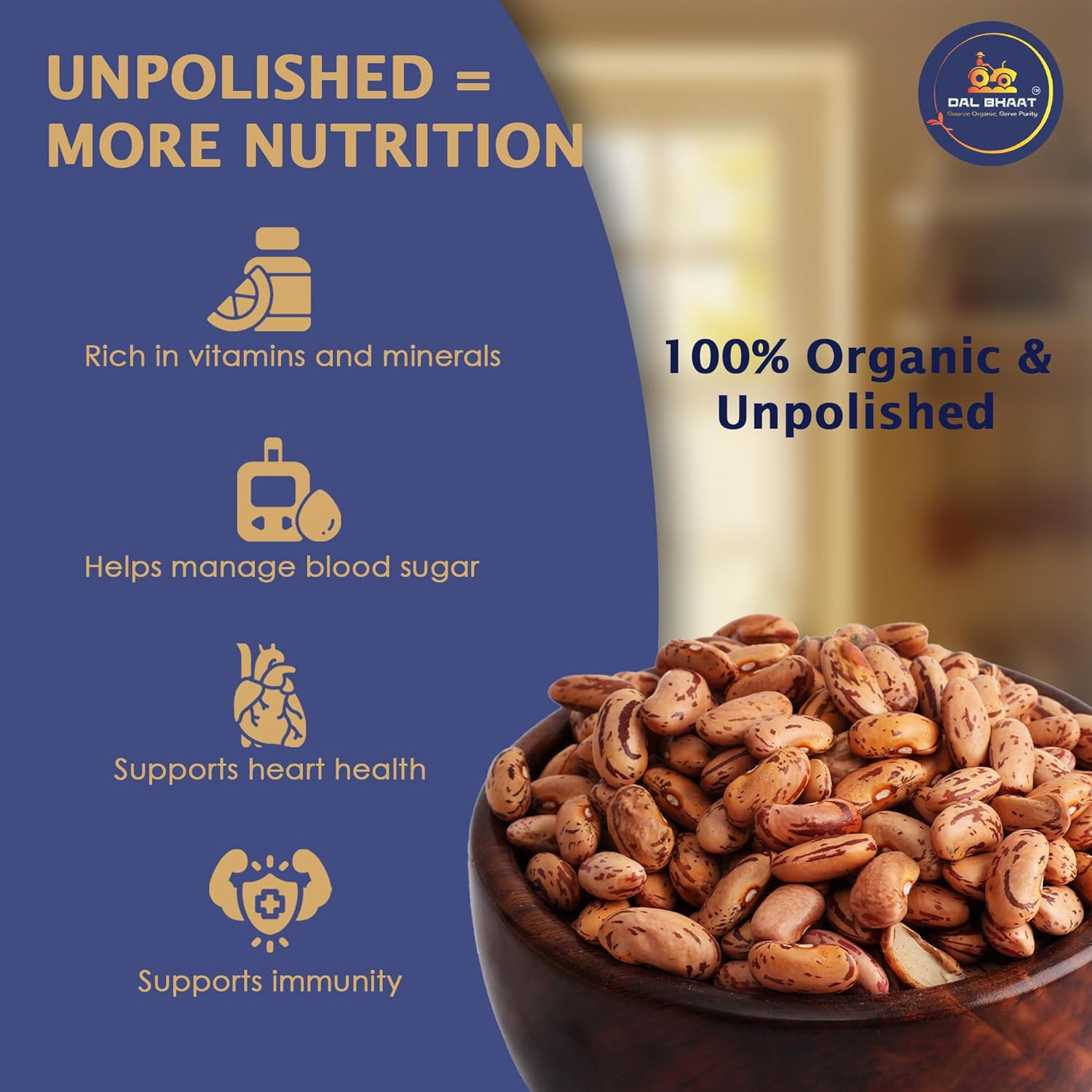 Rajma chitra used for curry with rice
with nutrition