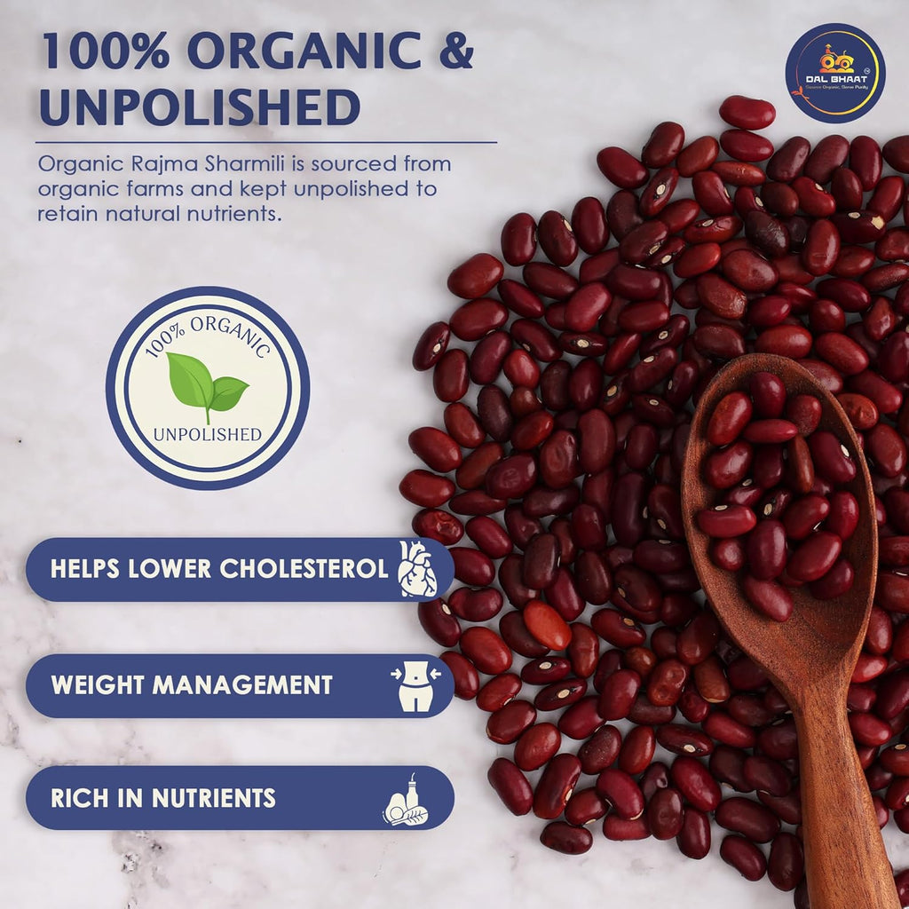 Organic Rajma Sharmili high protein high fiber organic unpolished kidney beans
