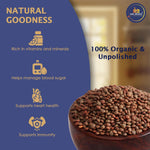 Organic whole masoor used for traditional Indian dal recipe and meal
